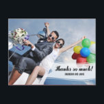 Cartões de agradecimentos De Casamento De Banner<br><div class="desc">Enviar sua nota de agradecimento será uma brisa com este obrigado e chique que você faz. Também disponível em outras cores e como placas dobradas. Design © berryberrysweet.com</div>