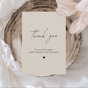 Cartões de agradecimentos de Casamento de Beige Mi