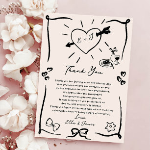 Cartões de agradecimentos De Casamento De Blac Des