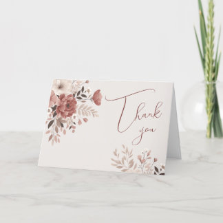 Cartões de agradecimentos de Casamento de Boho Flo