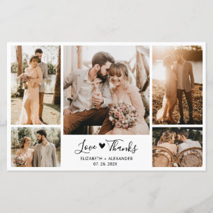 Cartões de agradecimentos de Casamento de Colagem