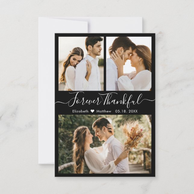 Cartões de agradecimentos de Casamento de Colagem  (Frente)