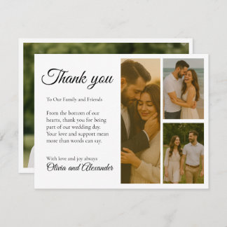 Cartões de agradecimentos de Casamento de Colagem