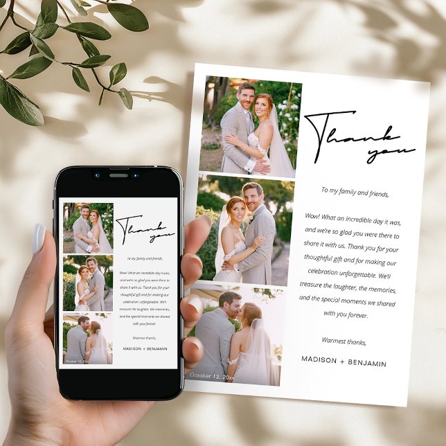 Cartões de agradecimentos de Casamento de Colagem  (Criador carregado)