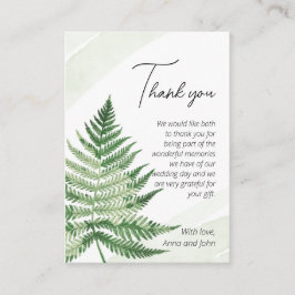 Cartões de agradecimentos de Casamento de Fern Ver