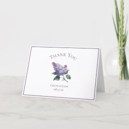 Cartões de agradecimentos de Casamento de Flor Lil