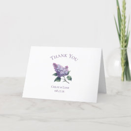 Cartões de agradecimentos de Casamento de Flor Lil
