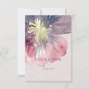 Cartões de agradecimentos De Casamento De Flor Nu
