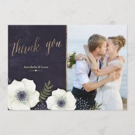 Cartões de agradecimentos De Casamento De Flores D