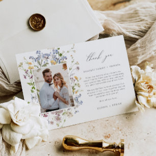 Cartões de agradecimentos de Casamento de Flores S