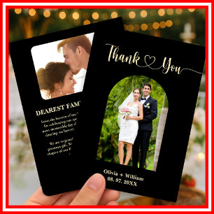 Cartões de agradecimentos de Casamento de Foto Ama