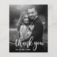 Cartões de agradecimentos de Casamento de Foto Bra