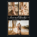 Cartões de agradecimentos de Casamento de Foto Bra<br><div class="desc">Orçamento, Elegante, Moderno, Casamento 3 Colagem Fotográfica Carta Carta Obrigado A Você Personalizado barato Baixo Orçamento Cartão THIN. Modelo de cartões de agradecimentos de casamento minimalista (3) com três fotos na frente e uma foto no verso. ***POR FAVOR, NOTE! *** ROLE PARA BAIXO PARA OBTER MAIS INFORMAÇÕES! *** Com o...</div>