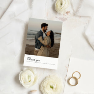 Cartões de agradecimentos de Casamento de Foto de