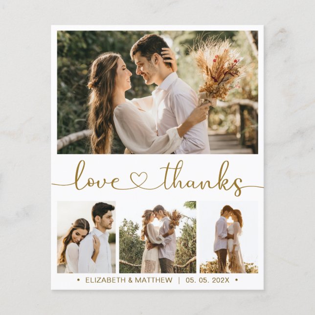 Cartões de agradecimentos de Casamento de Foto de  (Frente)