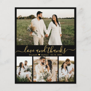 Cartões de agradecimentos de Casamento de Foto Do