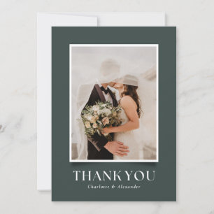Cartões de agradecimentos de Casamento de Foto do