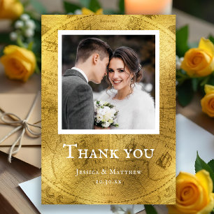 Cartões de agradecimentos de Casamento de Foto do