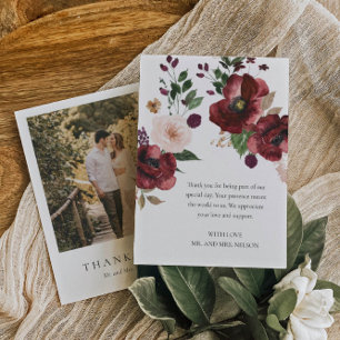 Cartões de agradecimentos de Casamento de Foto Ele
