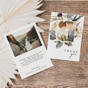 Cartões de agradecimentos de Casamento de Foto Fl