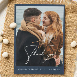 Cartões de agradecimentos De Casamento De Foto Flo