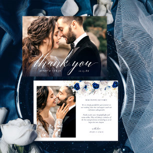 Cartões de agradecimentos De Casamento De Foto Flo