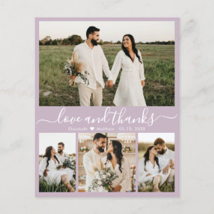 Cartões de agradecimentos de Casamento de Foto Li