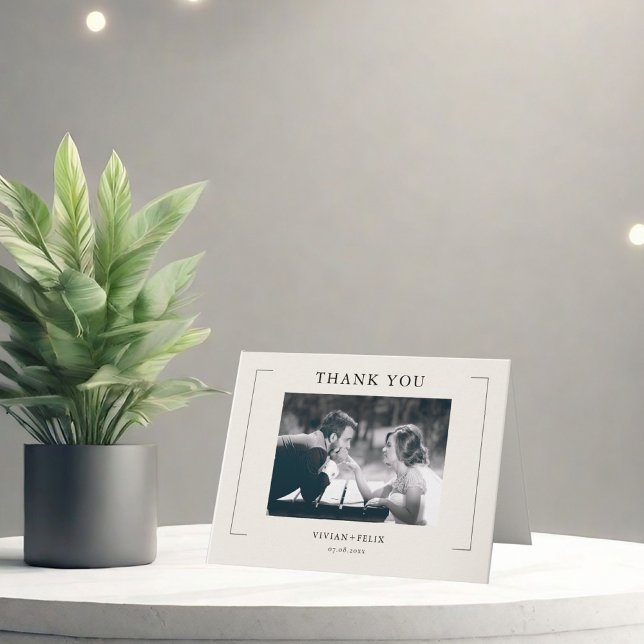 Cartões de agradecimentos de Casamento de Foto Na  (Criador carregado)
