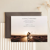 Cartões de agradecimentos de Casamento de Foto Sun