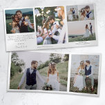Cartões de agradecimentos de Casamento de Fotograf<br><div class="desc">Envie obrigados para amigos e familiares por celebrarem com você,  e compartilhe algumas de suas fotos favoritas do dia com este cartões de agradecimentos de casamento triplo.</div>