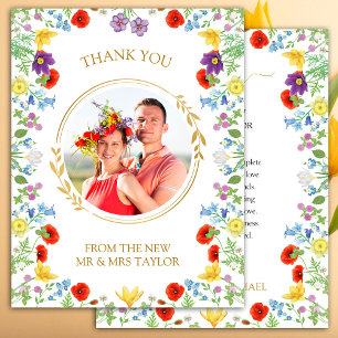 Cartões de agradecimentos de Casamento de Fotos Br