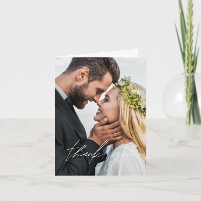 Cartões de agradecimentos de Casamento de Fotos de (Frente)