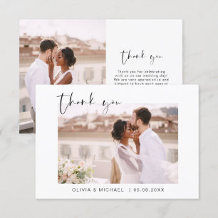 Cartões de agradecimentos de Casamento de Fotos de