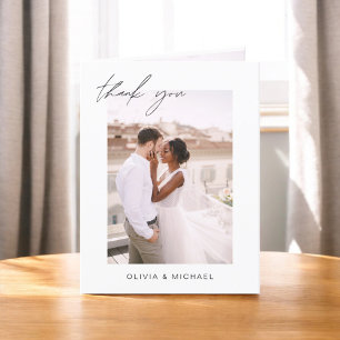 Cartões de agradecimentos de Casamento de Fotos de