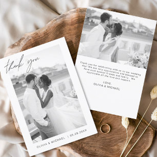 Cartões de agradecimentos de Casamento de Fotos de