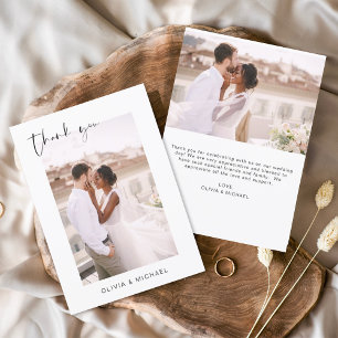 Cartões de agradecimentos de Casamento de Fotos de