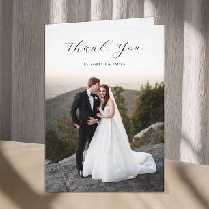 Cartões de agradecimentos de Casamento de Fotos de