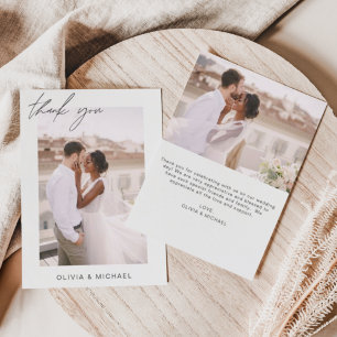 Cartões de agradecimentos de Casamento de Fotos de