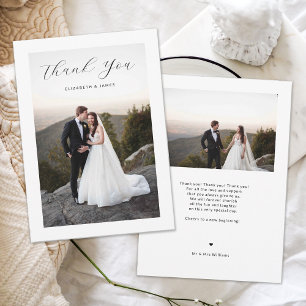 Cartões de agradecimentos De Casamento De Fotos De