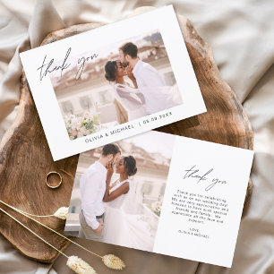Cartões de agradecimentos de Casamento de Fotos de