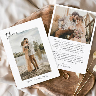 Cartões de agradecimentos de Casamento de Fotos de