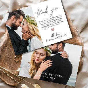 Cartões de agradecimentos de Casamento de Fotos de