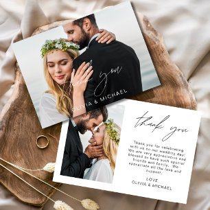 Cartões de agradecimentos de Casamento de Fotos de