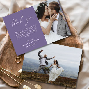 Cartões de agradecimentos de Casamento de Fotos de