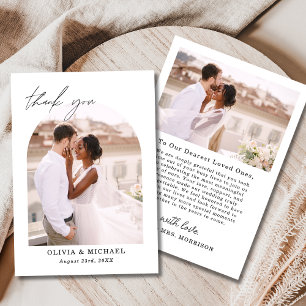 Cartões de agradecimentos de Casamento de Fotos de
