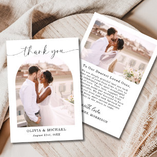 Cartões de agradecimentos de Casamento de Fotos de