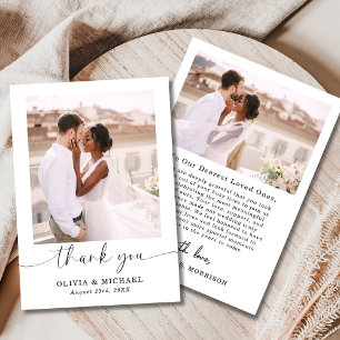 Cartões de agradecimentos de Casamento de Fotos de