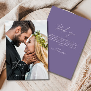Cartões de agradecimentos de Casamento de Fotos de