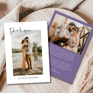 Cartões de agradecimentos de Casamento de Fotos de