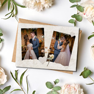 Cartões de agradecimentos de Casamento de Fotos do